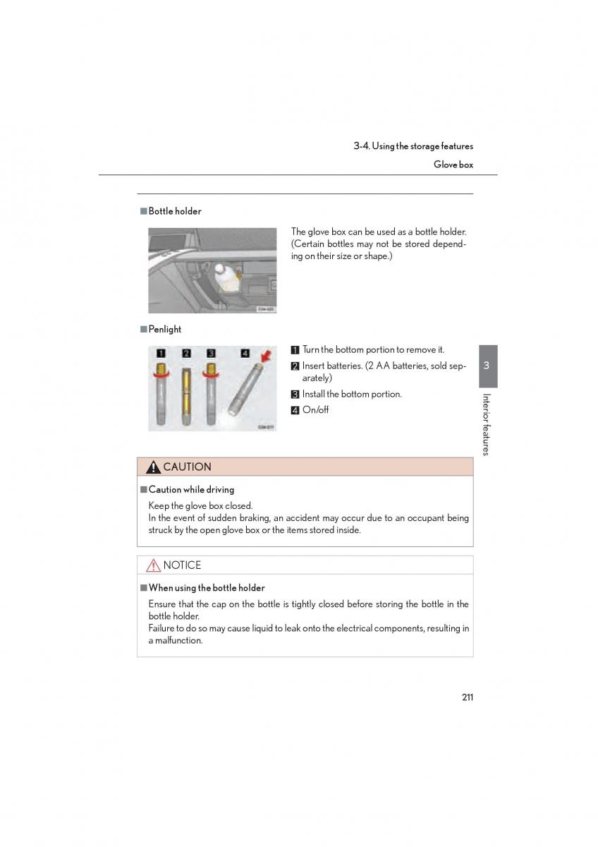 Lexus LFA owners manual / page 215