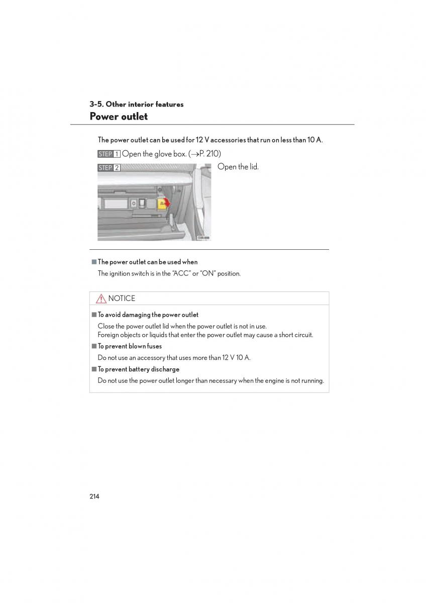 Lexus LFA owners manual / page 218