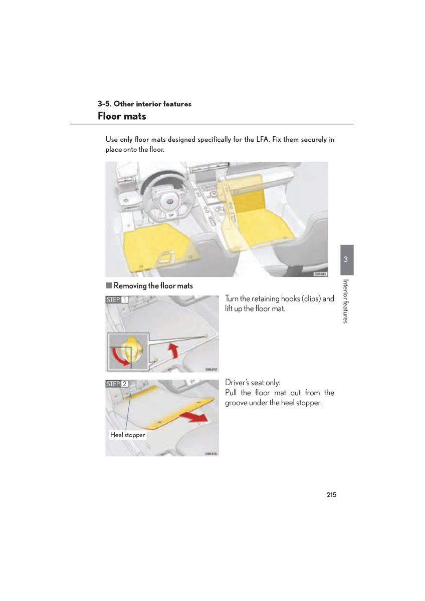 Lexus LFA owners manual / page 219