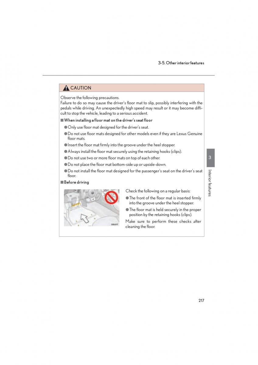 Lexus LFA owners manual / page 221