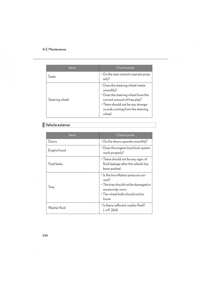 Lexus LFA owners manual / page 248