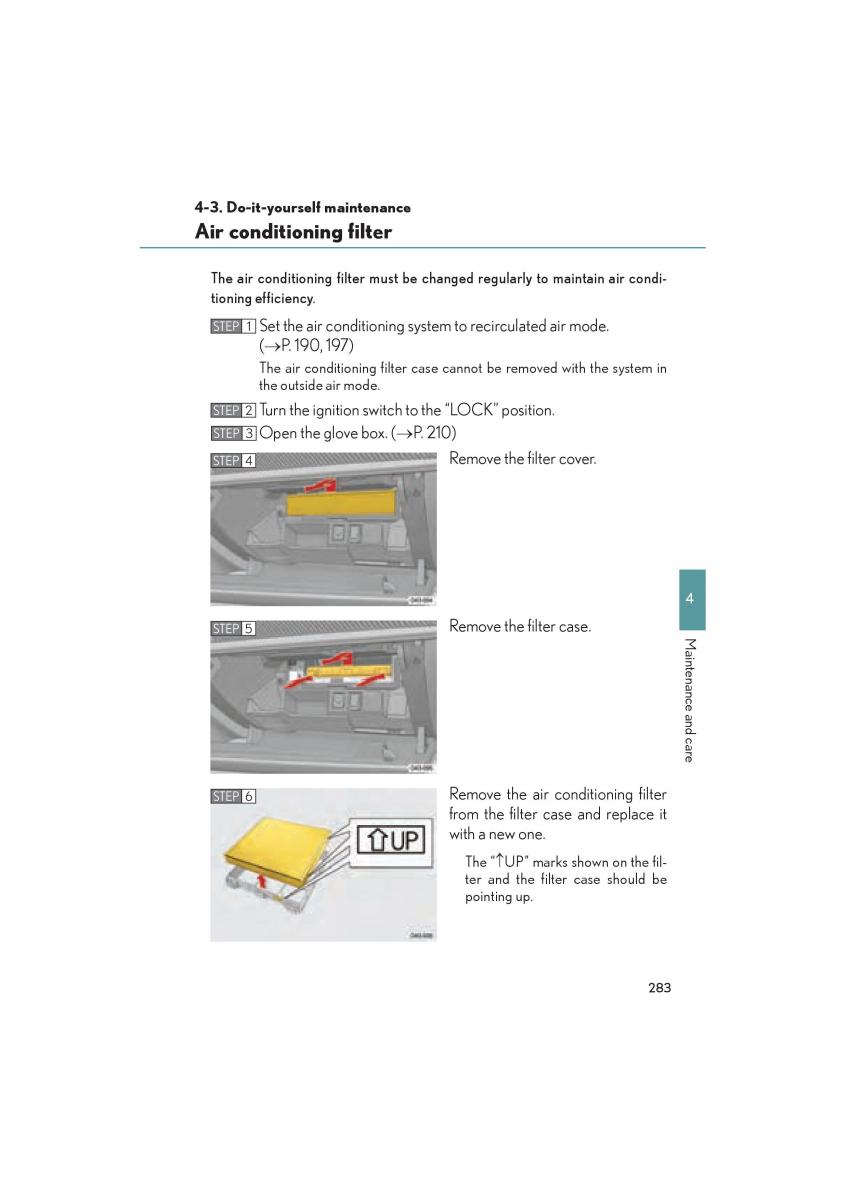 Lexus LFA owners manual / page 287