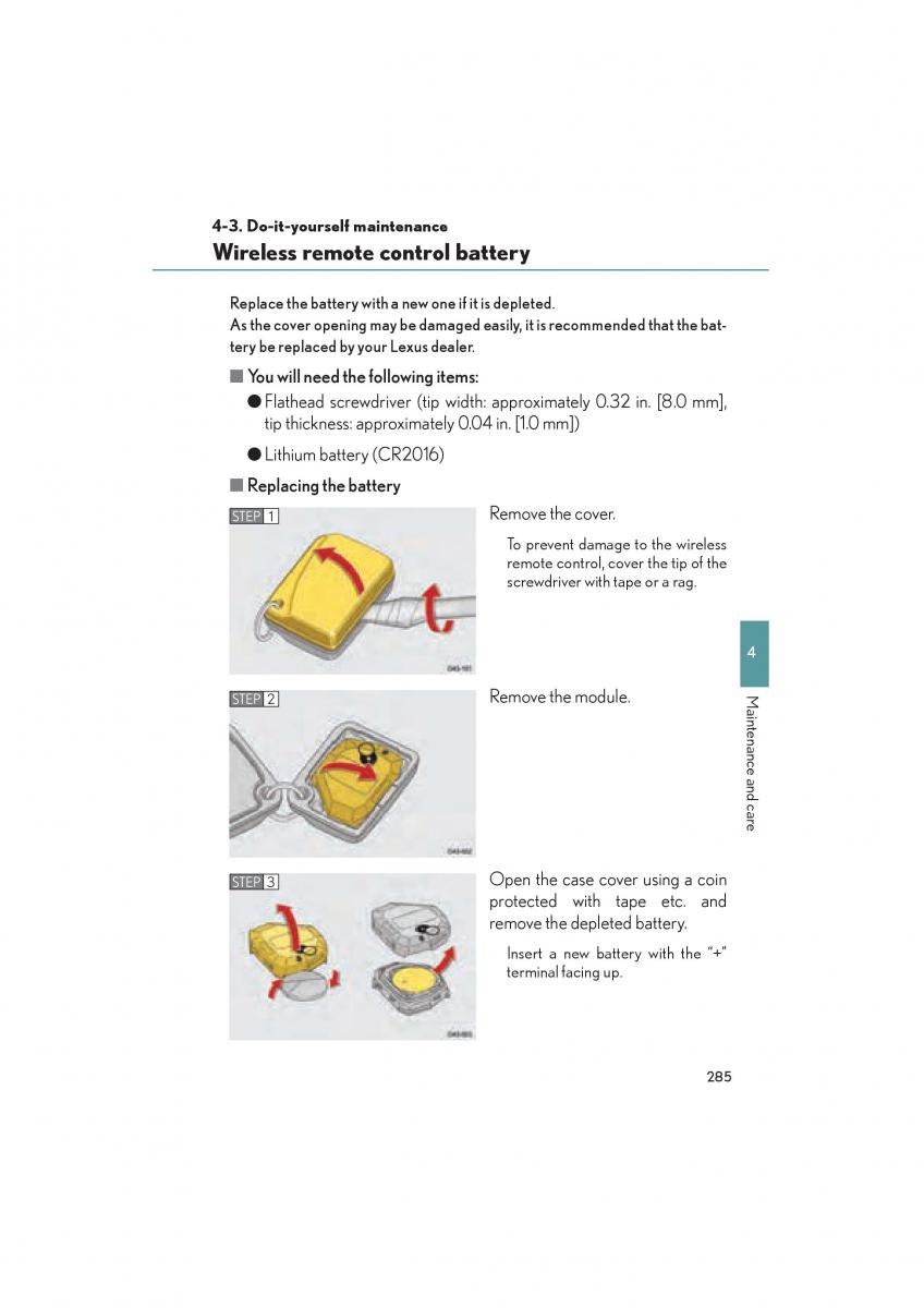 Lexus LFA owners manual / page 289