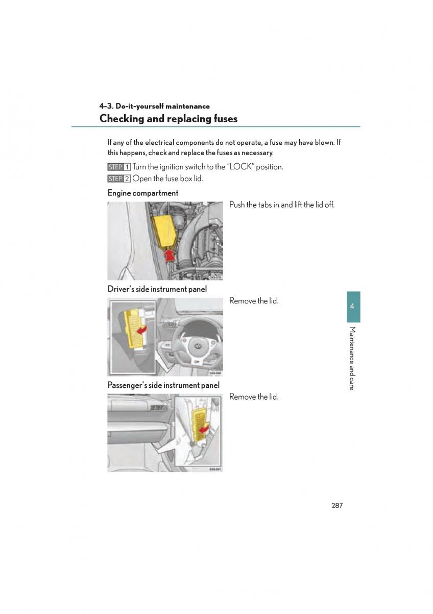 Lexus LFA owners manual / page 291