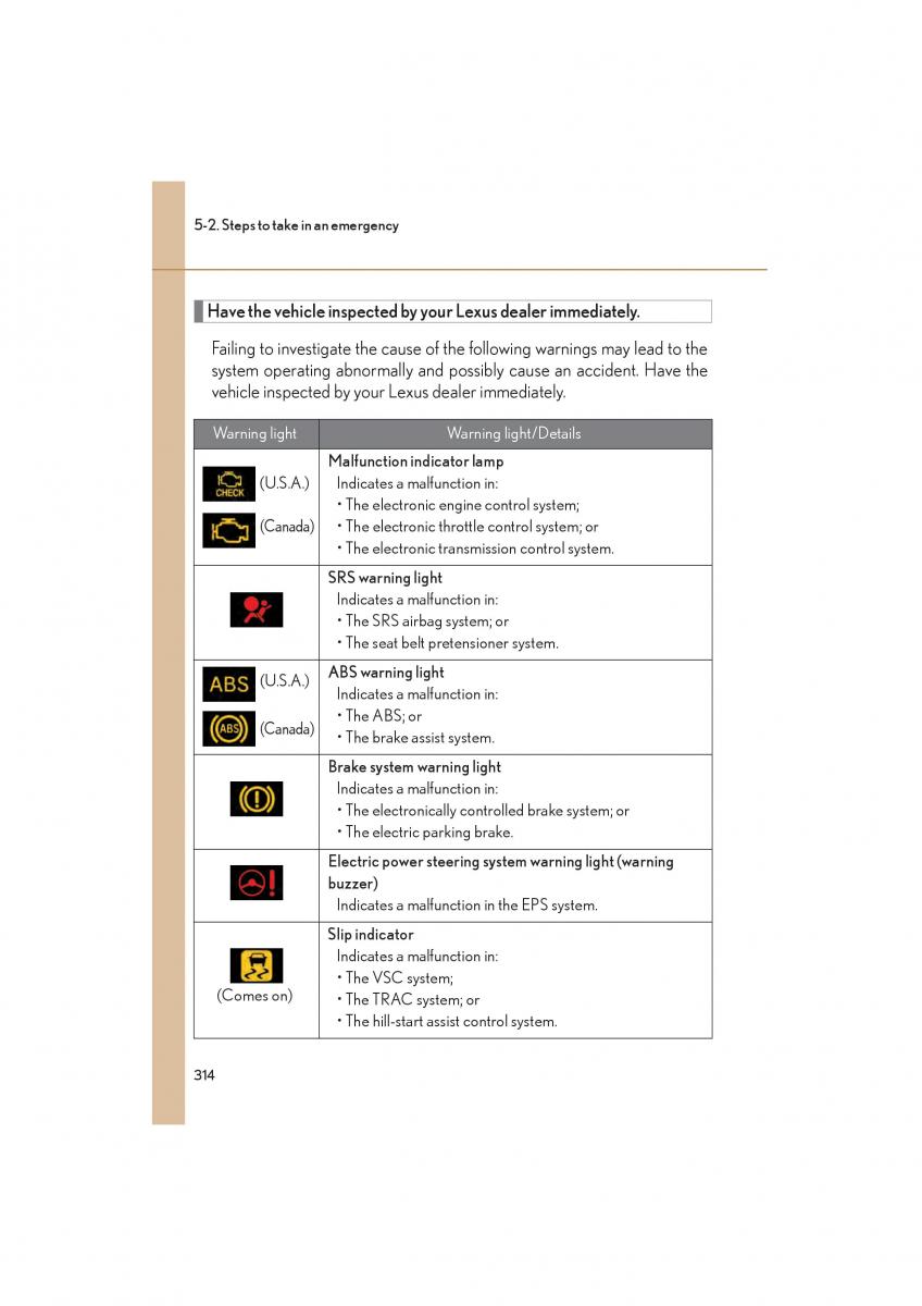 Lexus LFA owners manual / page 318