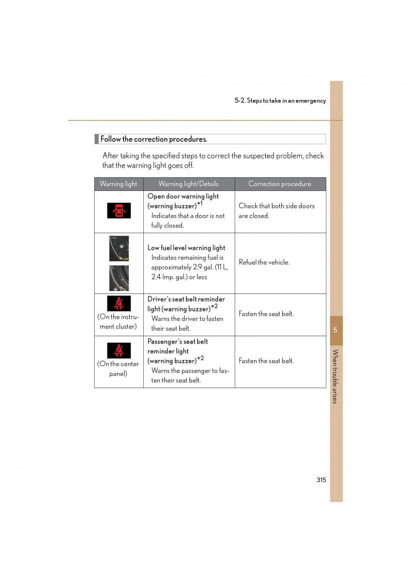 Lexus LFA owners manual / page 319