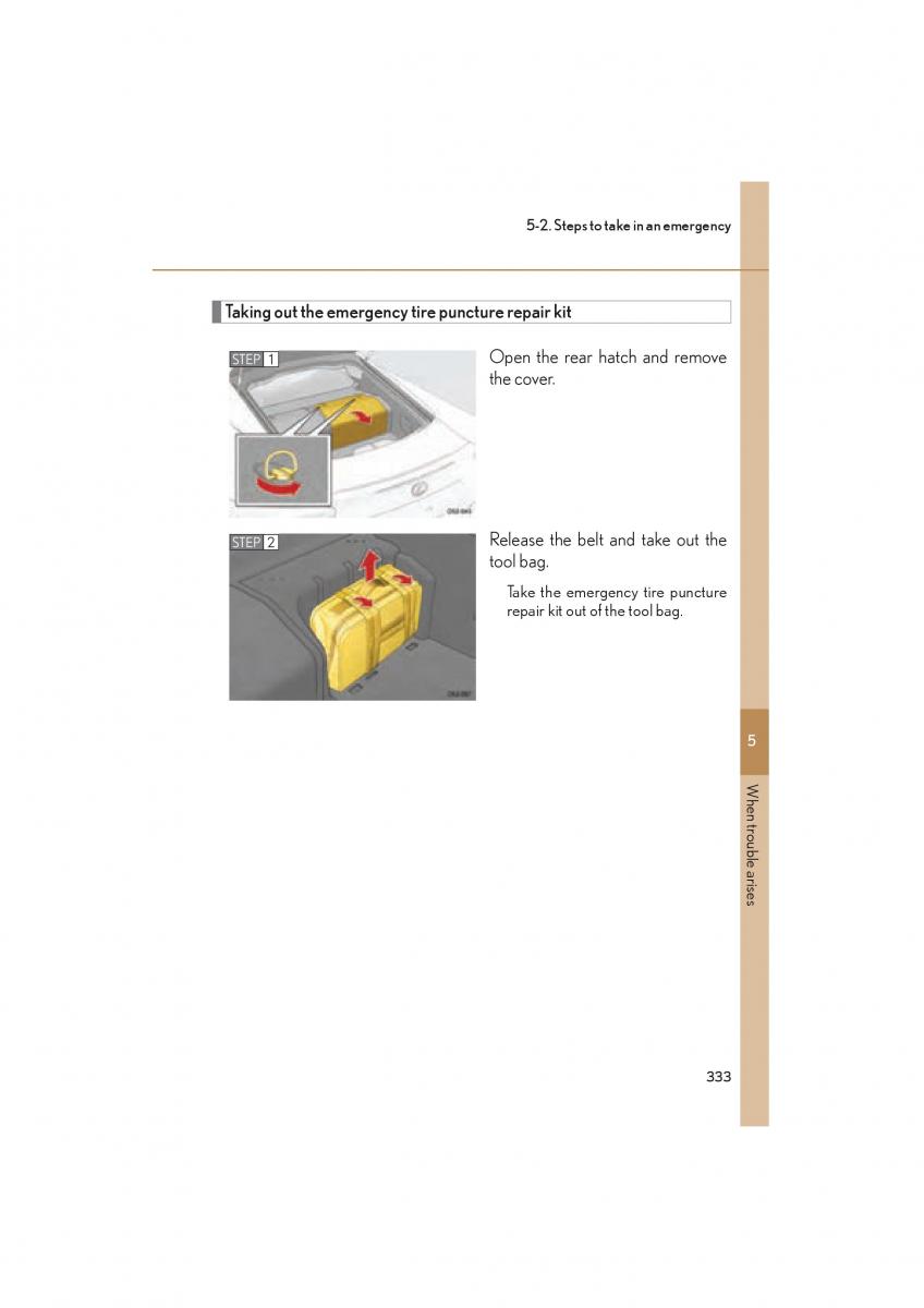 Lexus LFA owners manual / page 337