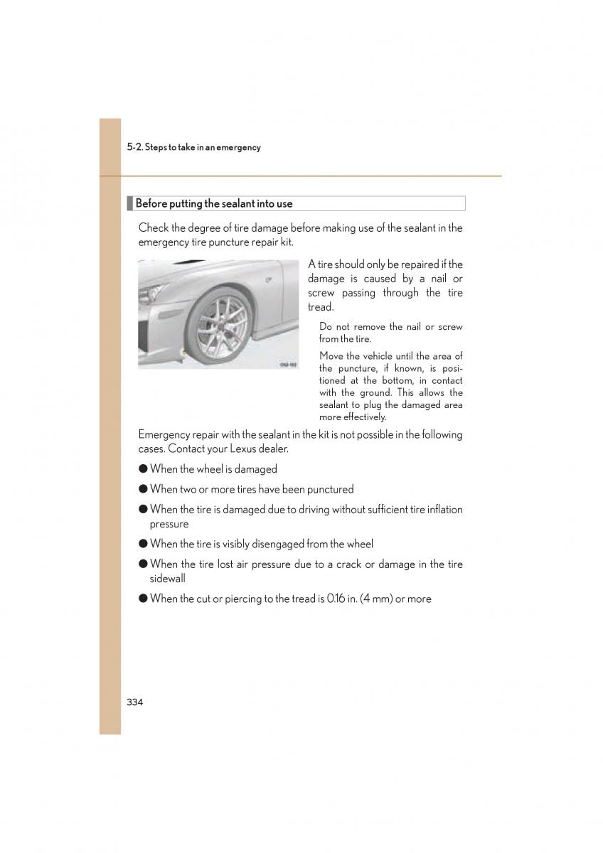 Lexus LFA owners manual / page 338