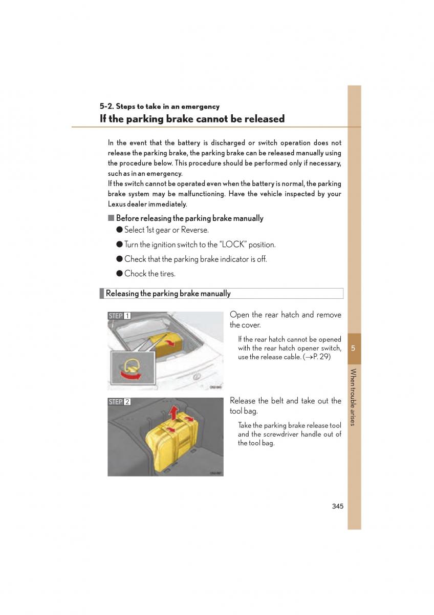 Lexus LFA owners manual / page 349