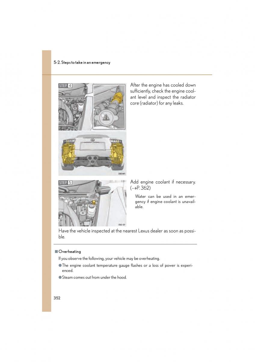 Lexus LFA owners manual / page 356