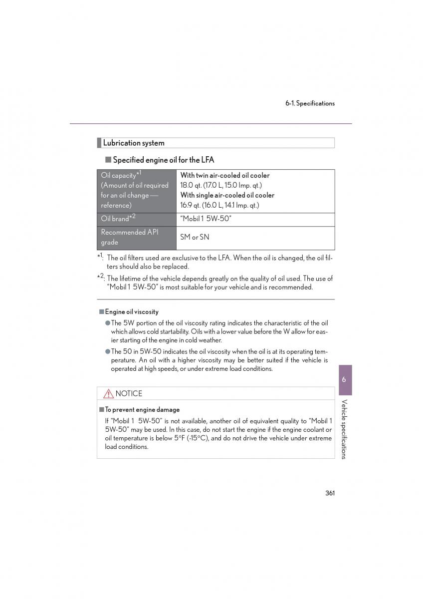 Lexus LFA owners manual / page 365