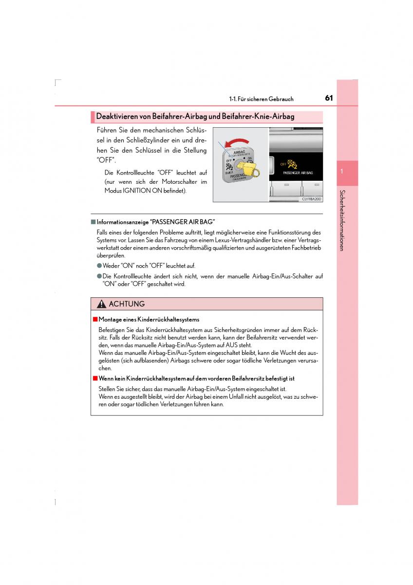 Lexus LS460 IV 4 Handbuch / page 61