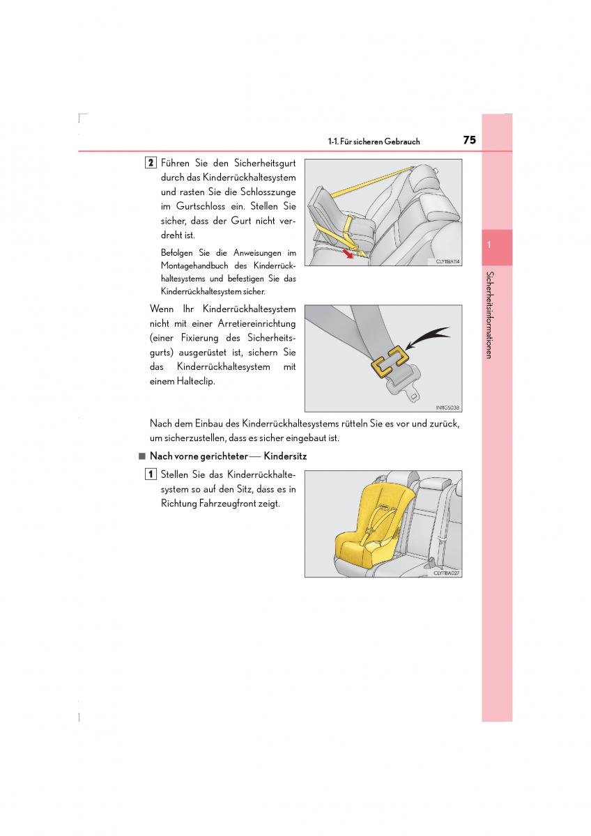 Lexus LS460 IV 4 Handbuch / page 75