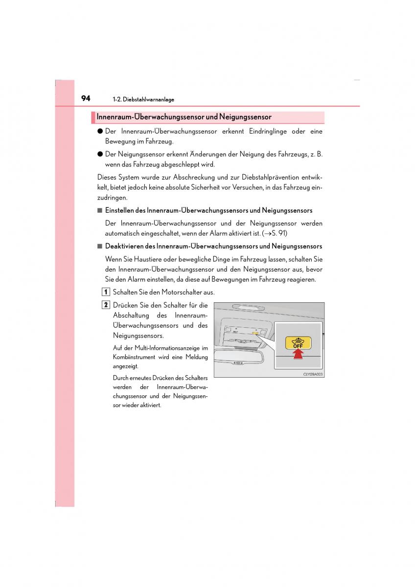 Lexus LS460 IV 4 Handbuch / page 94