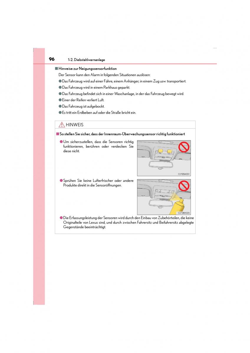 Lexus LS460 IV 4 Handbuch / page 96