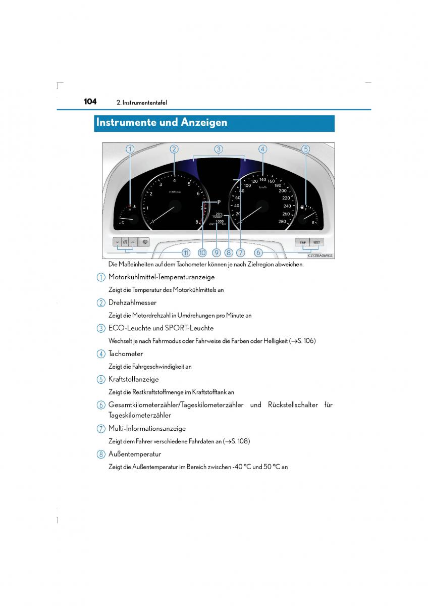 Lexus LS460 IV 4 Handbuch / page 104