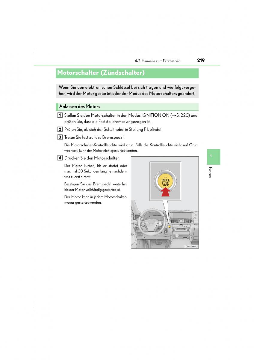 Lexus LS460 IV 4 Handbuch / page 219