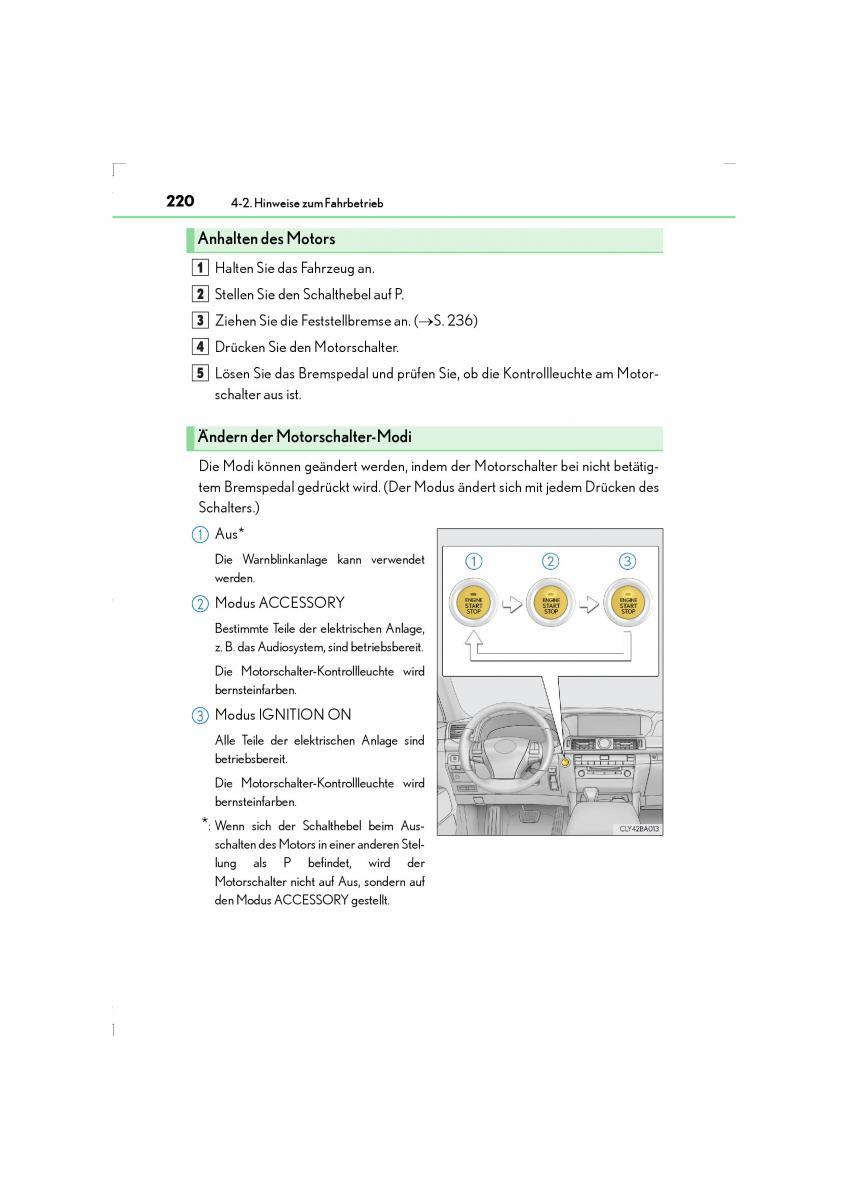 Lexus LS460 IV 4 Handbuch / page 220