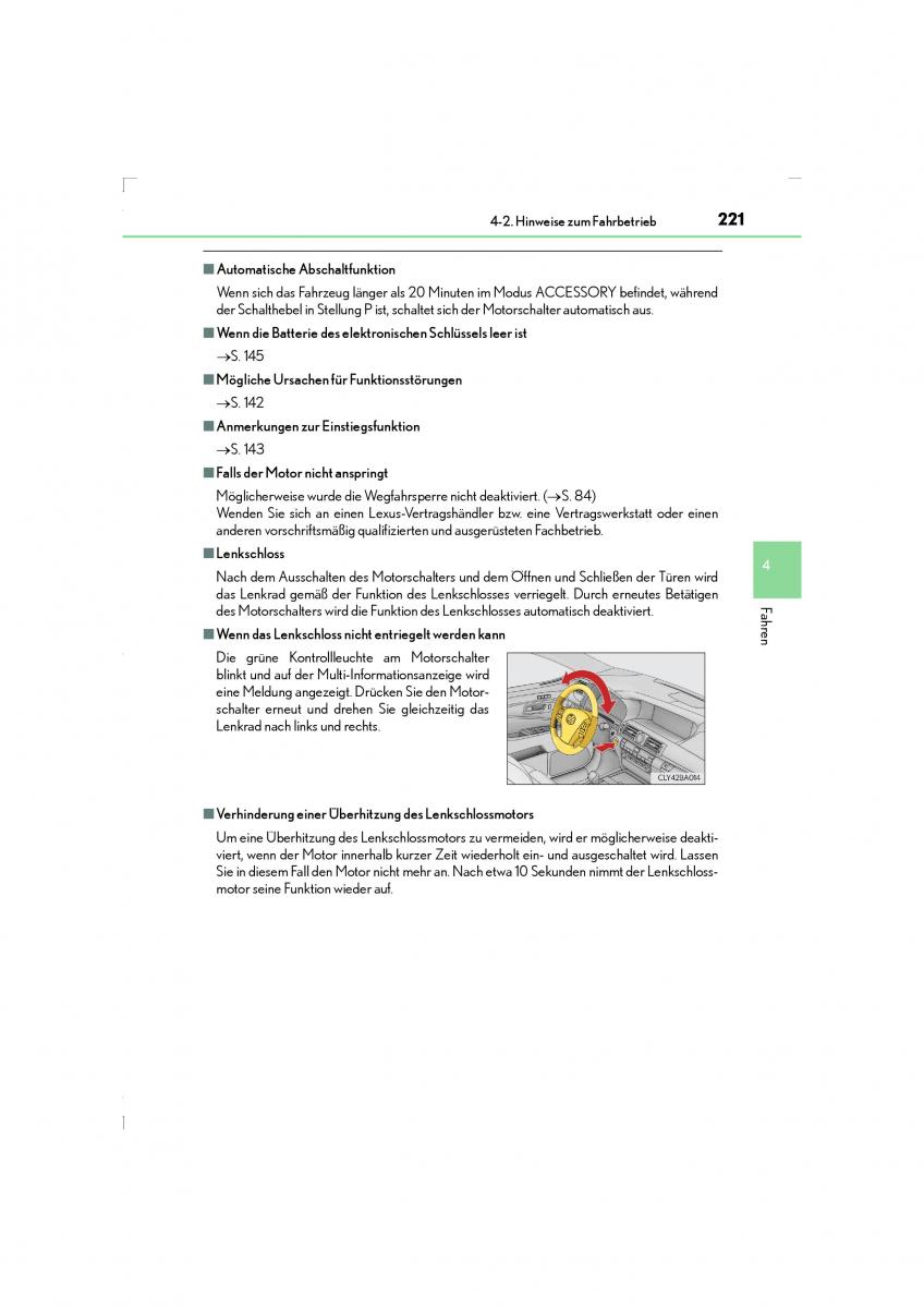 Lexus LS460 IV 4 Handbuch / page 221