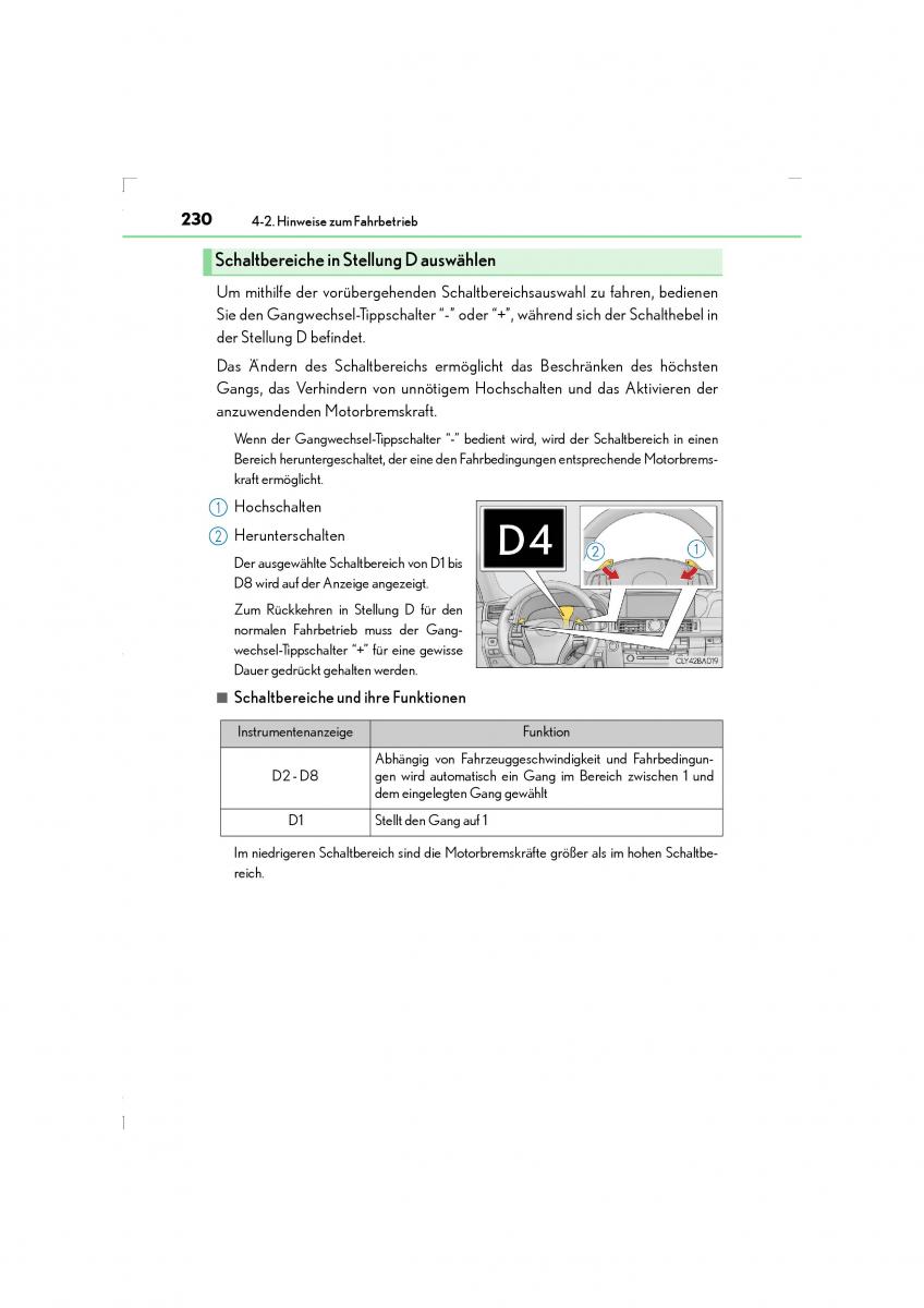 Lexus LS460 IV 4 Handbuch / page 230