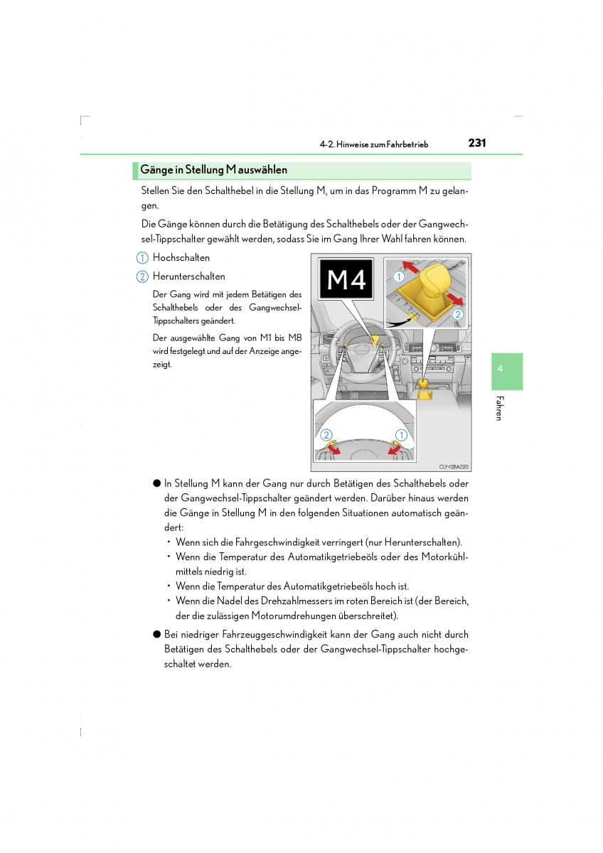 Lexus LS460 IV 4 Handbuch / page 231