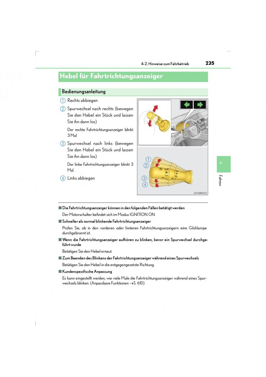 Lexus LS460 IV 4 Handbuch / page 235