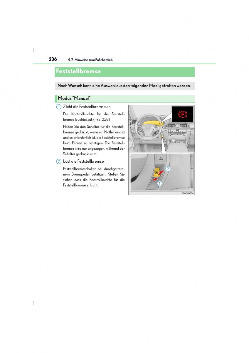 Lexus LS460 IV 4 Handbuch / page 236