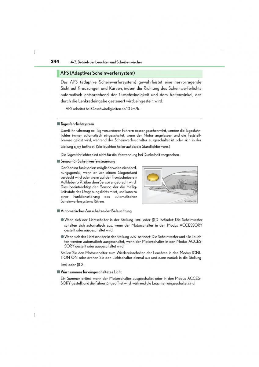 Lexus LS460 IV 4 Handbuch / page 244