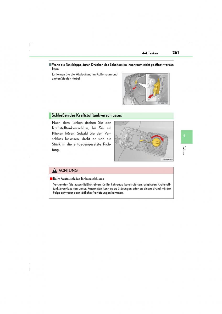 Lexus LS460 IV 4 Handbuch / page 261