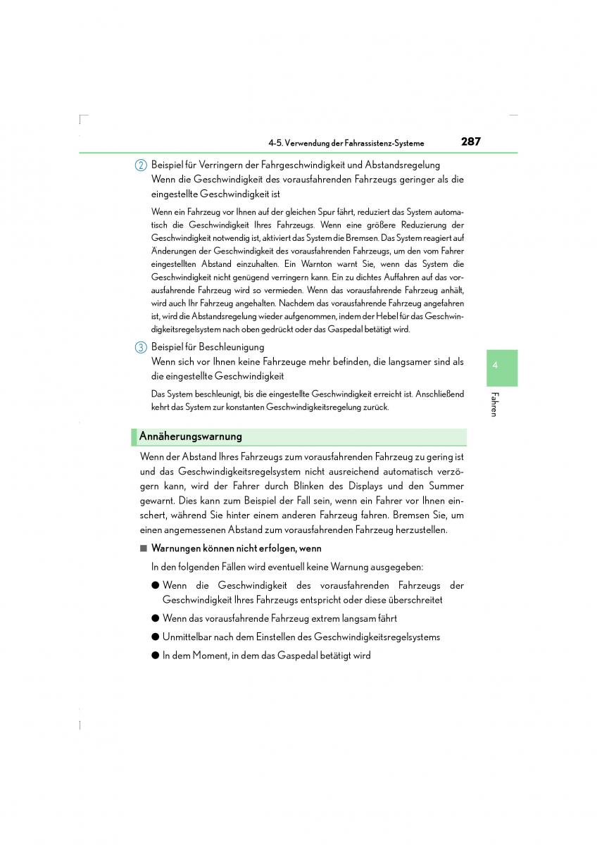 Lexus LS460 IV 4 Handbuch / page 287