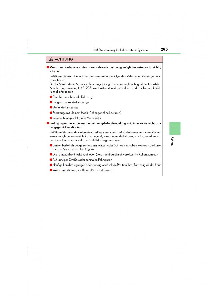 Lexus LS460 IV 4 Handbuch / page 295
