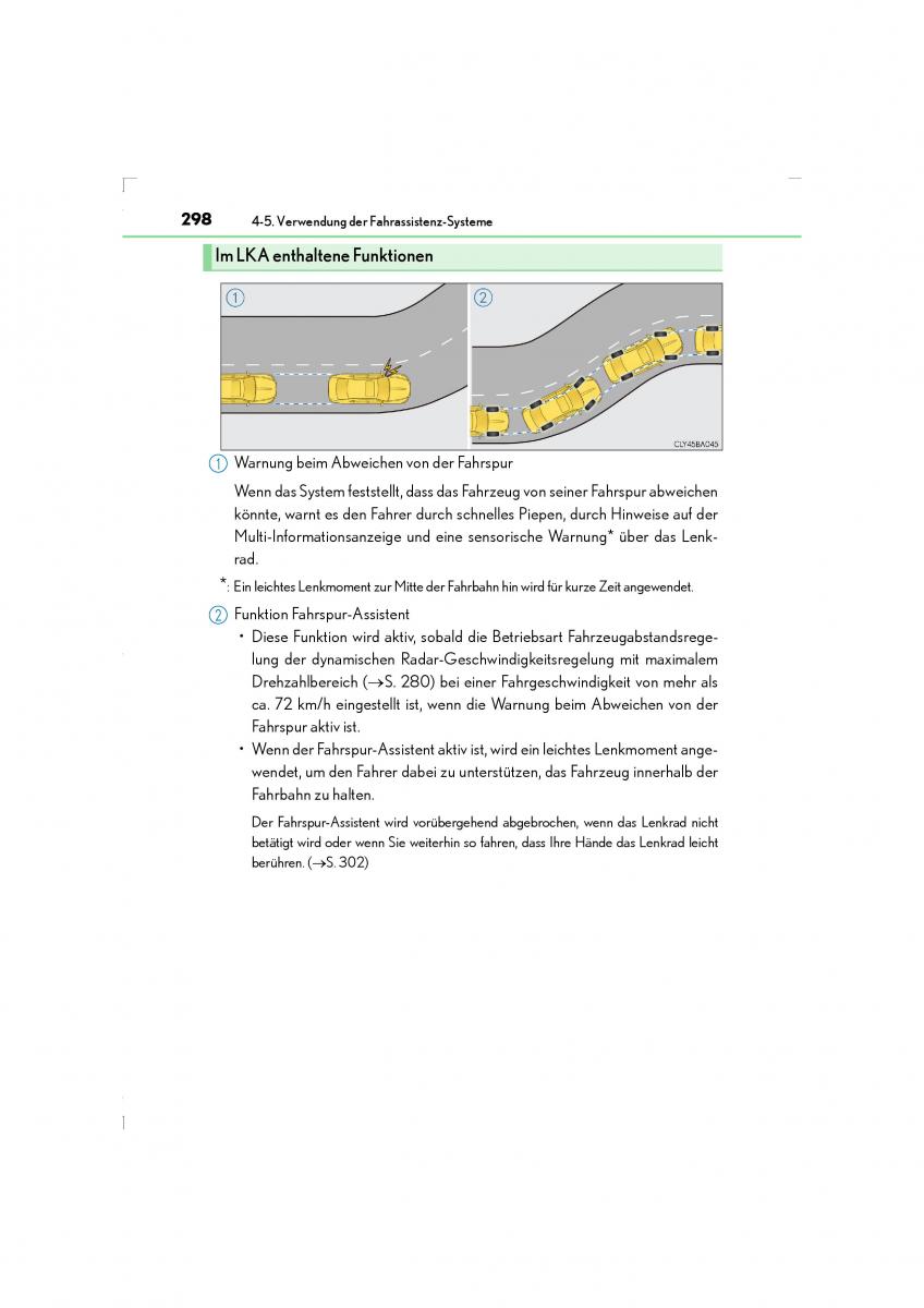 Lexus LS460 IV 4 Handbuch / page 298