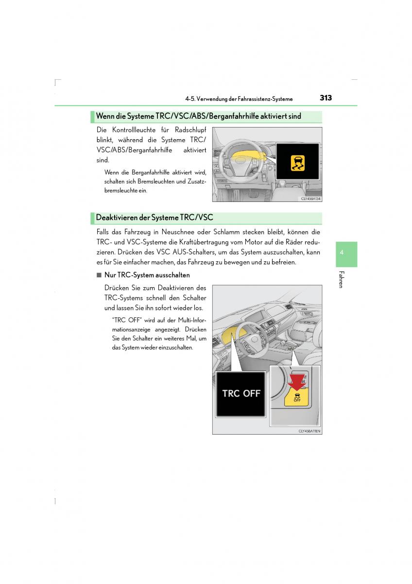 Lexus LS460 IV 4 Handbuch / page 313