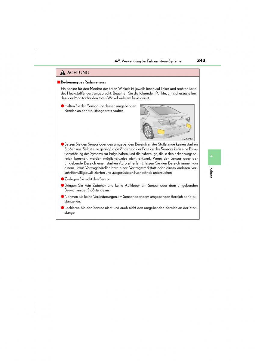 Lexus LS460 IV 4 Handbuch / page 343