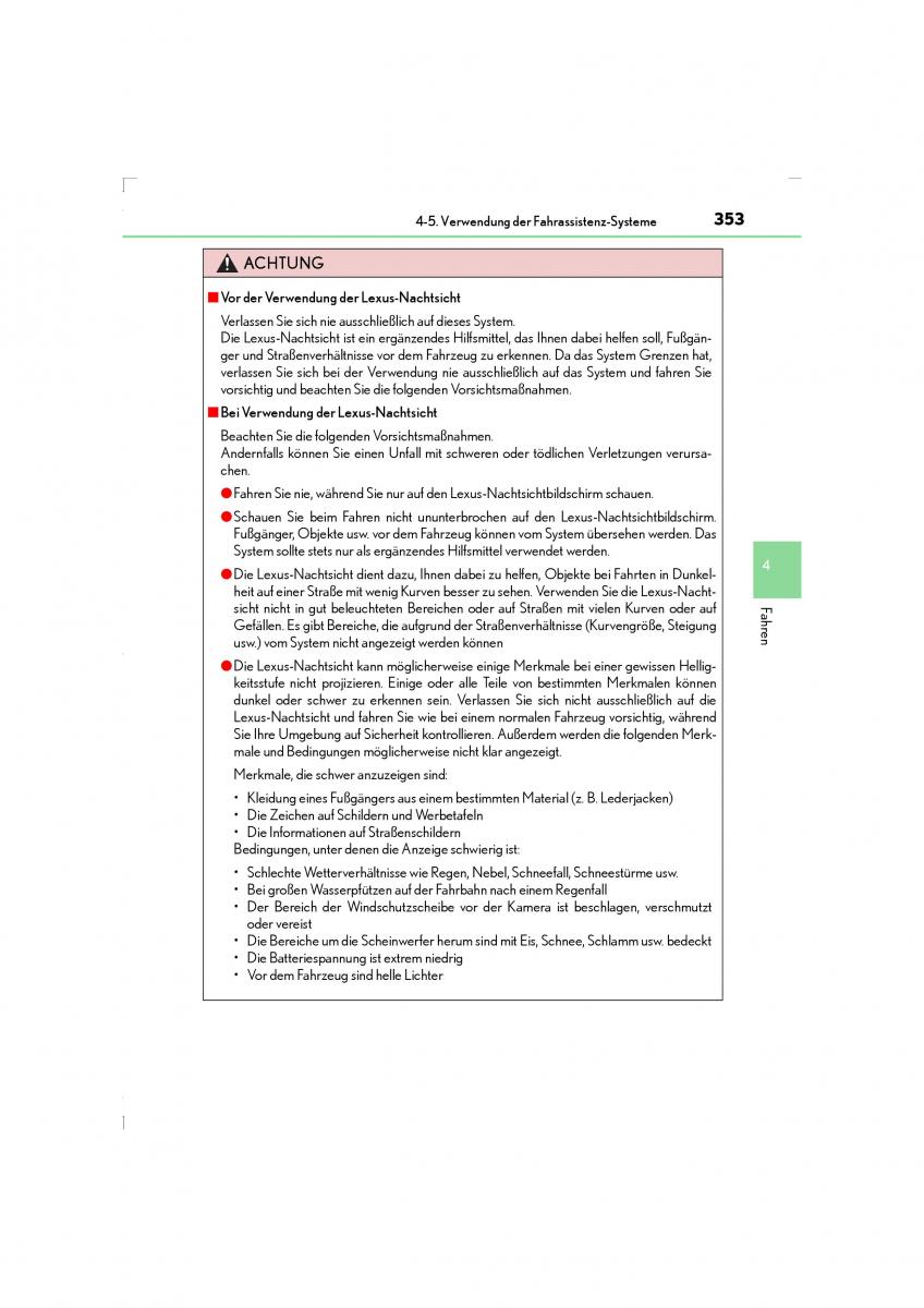 Lexus LS460 IV 4 Handbuch / page 353