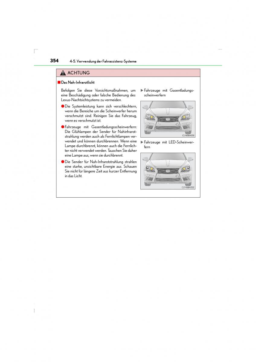 Lexus LS460 IV 4 Handbuch / page 354