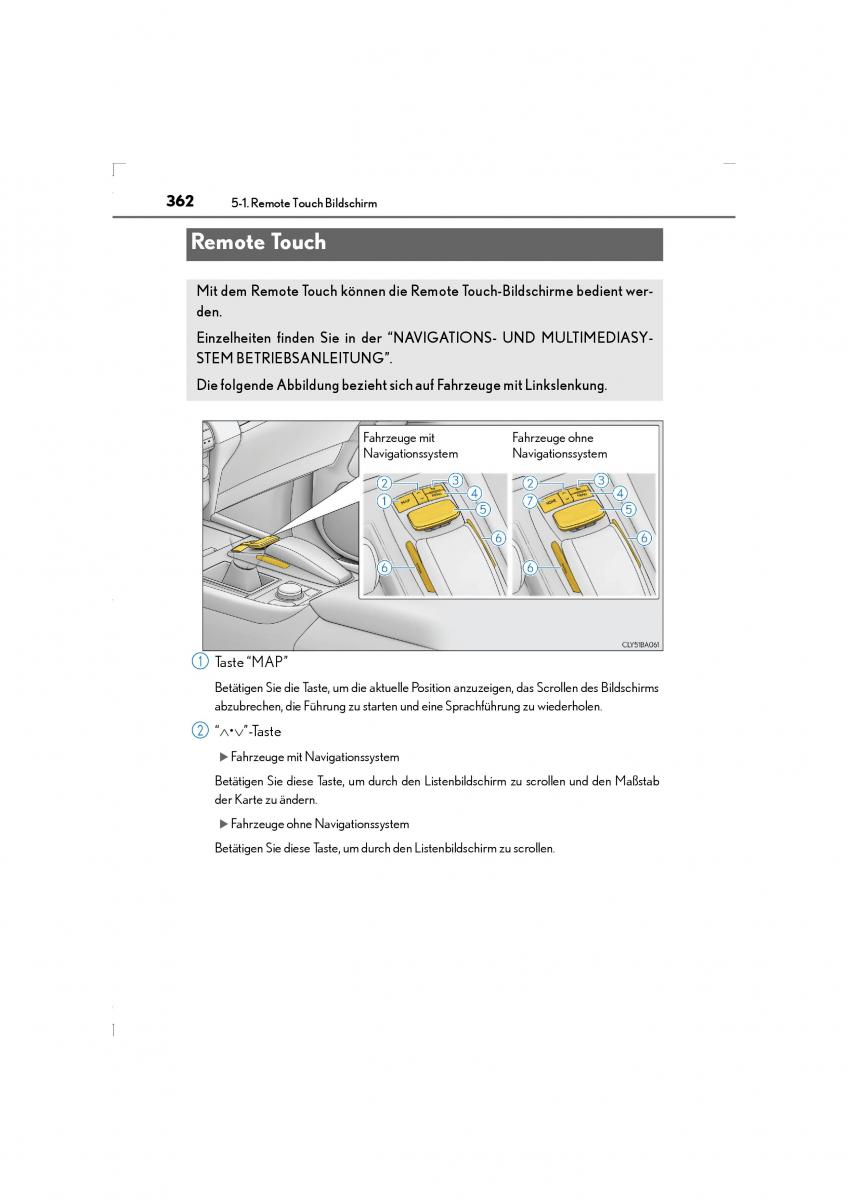 Lexus LS460 IV 4 Handbuch / page 362