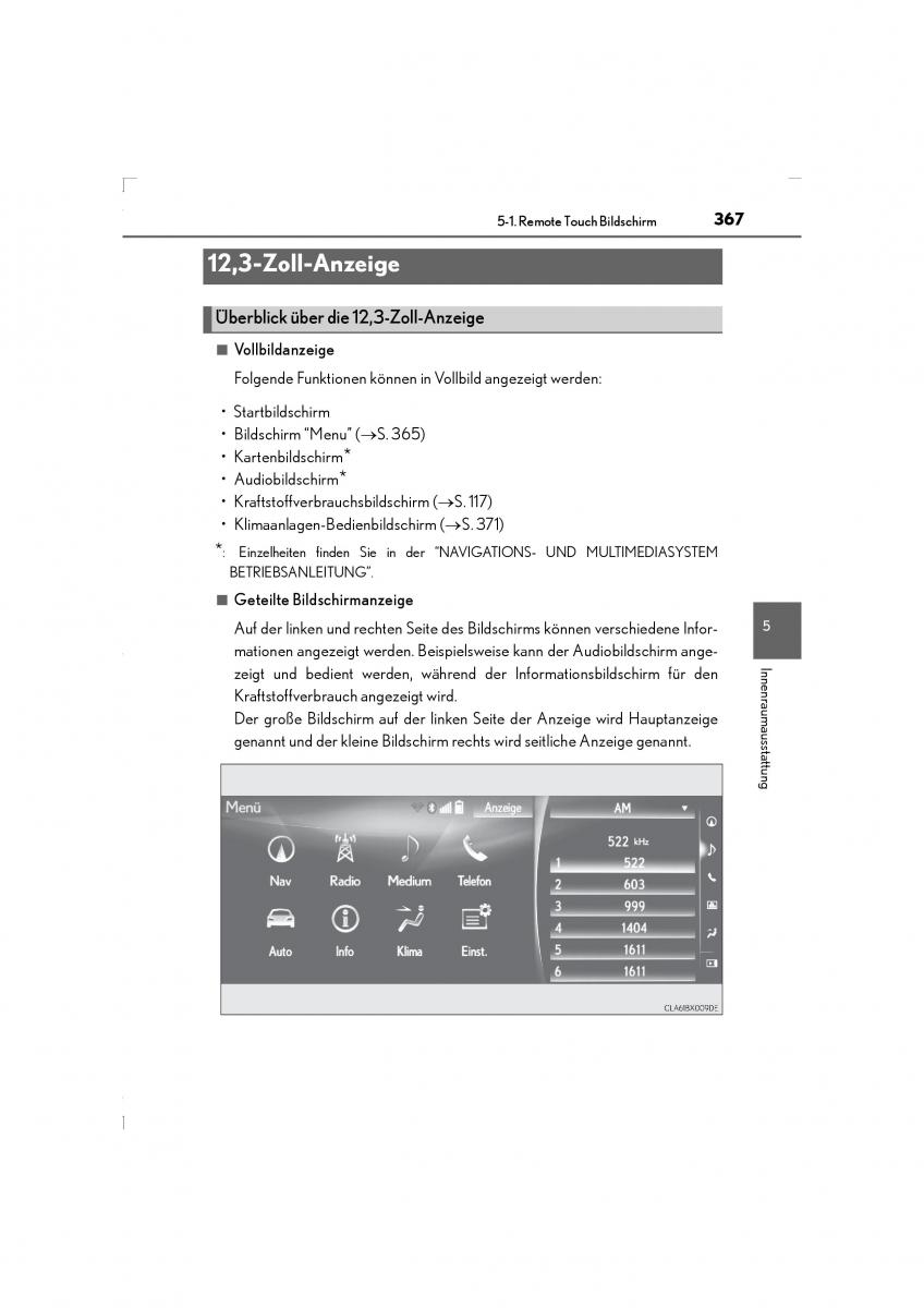 Lexus LS460 IV 4 Handbuch / page 367