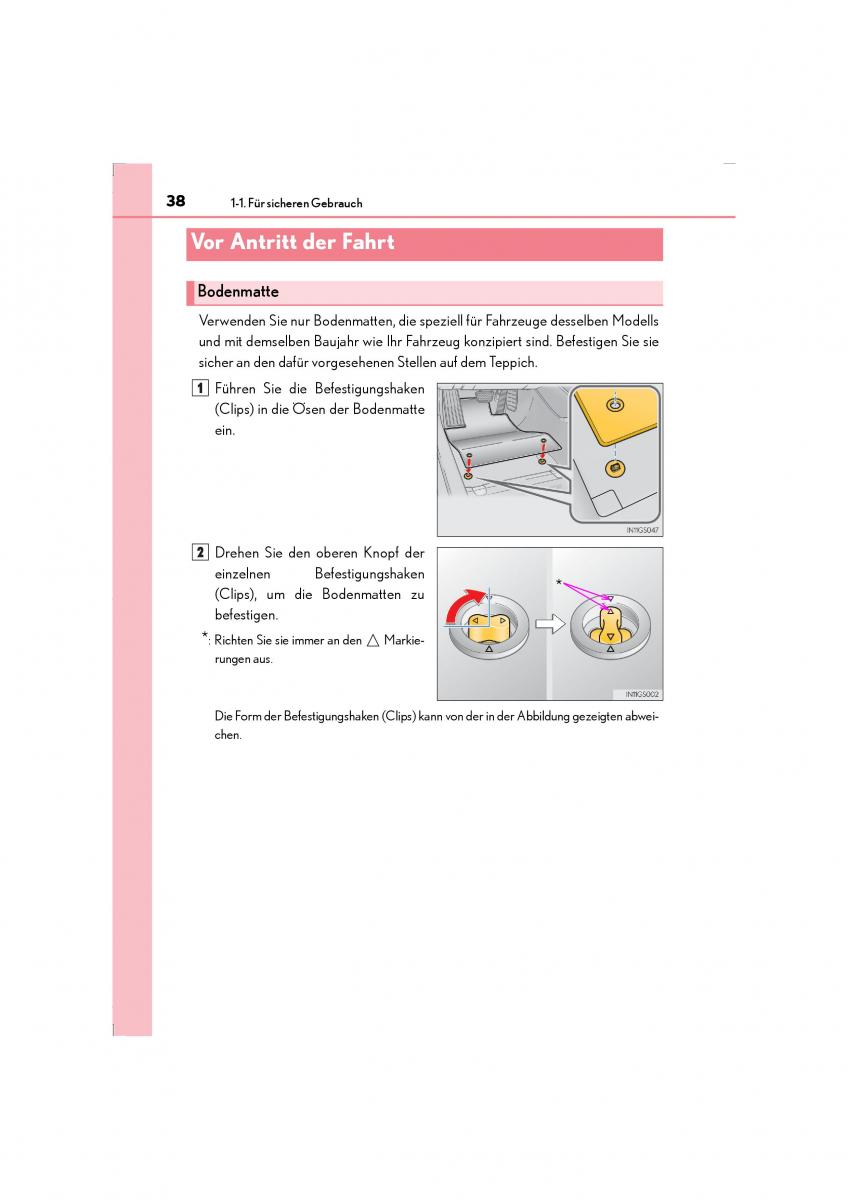 Lexus LS460 IV 4 Handbuch / page 38