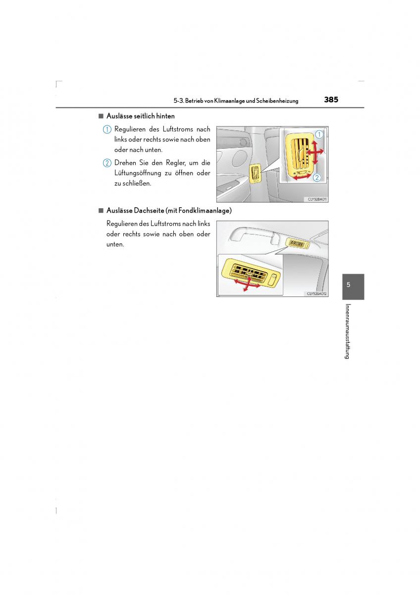 Lexus LS460 IV 4 Handbuch / page 385