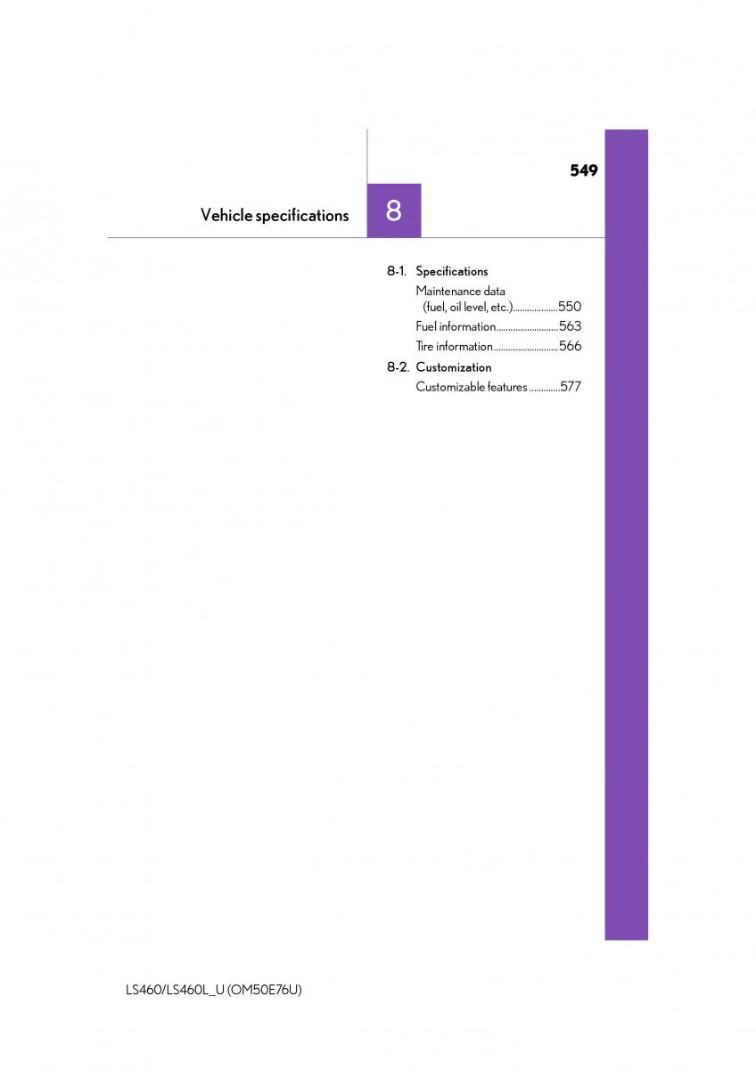 Lexus LS460 IV 4 owners manual / page 549