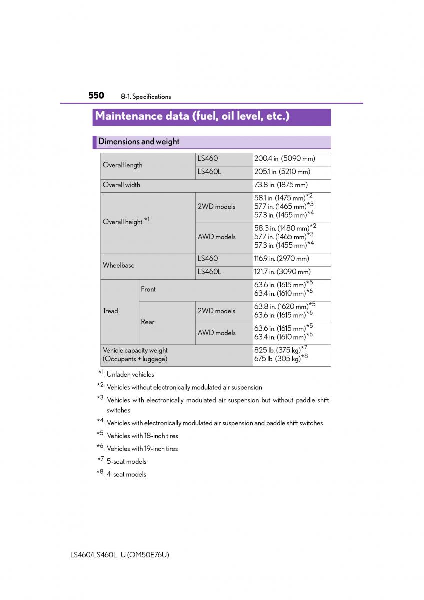 Lexus LS460 IV 4 owners manual / page 550