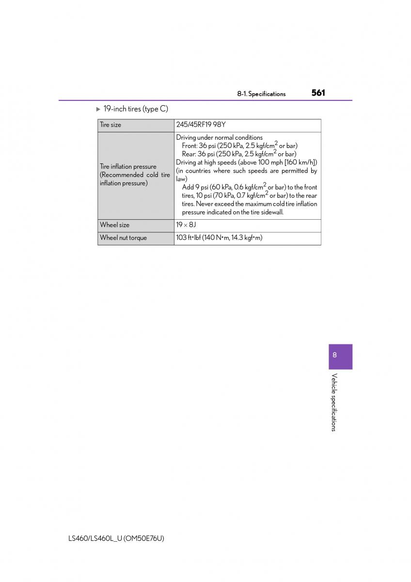 Lexus LS460 IV 4 owners manual / page 561