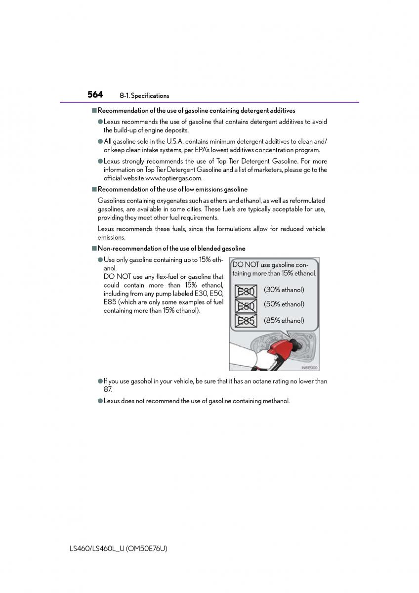 Lexus LS460 IV 4 owners manual / page 564