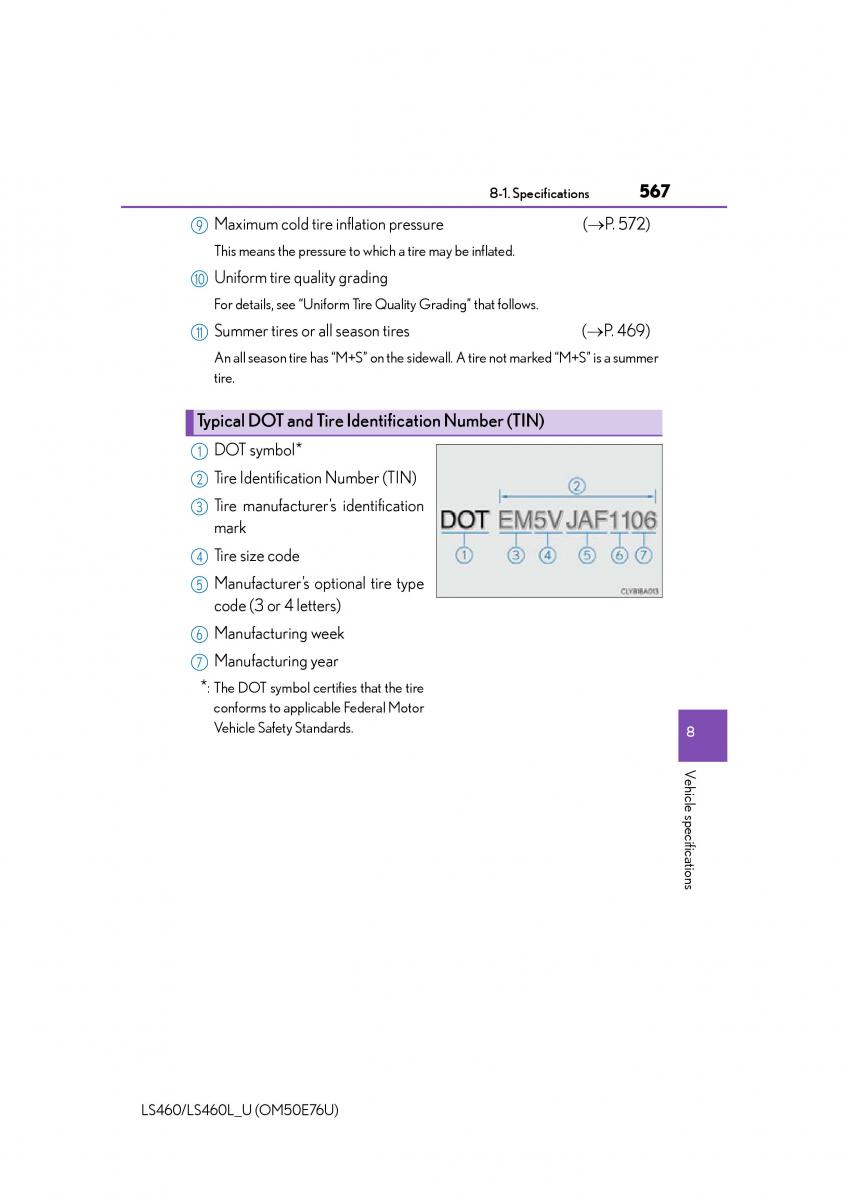 Lexus LS460 IV 4 owners manual / page 567