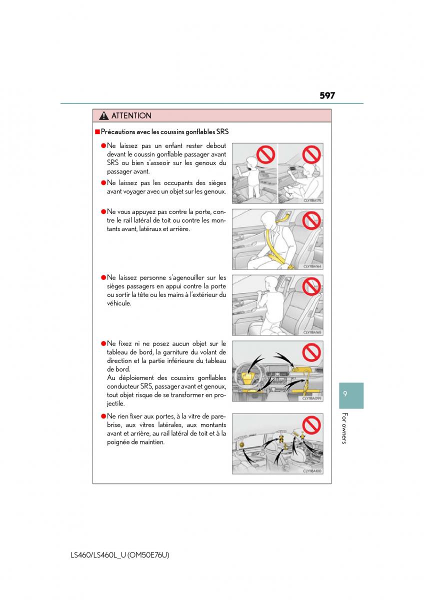 Lexus LS460 IV 4 owners manual / page 597