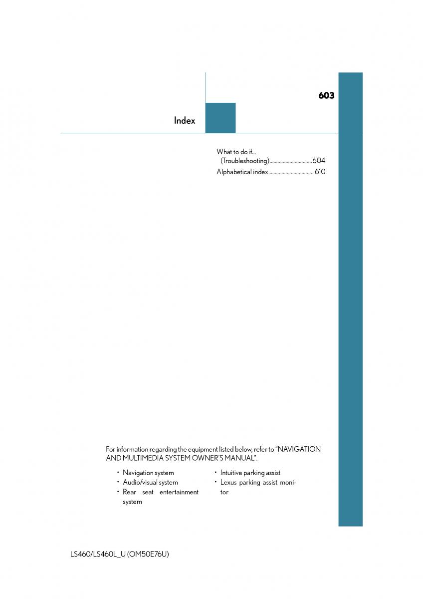 Lexus LS460 IV 4 owners manual / page 603