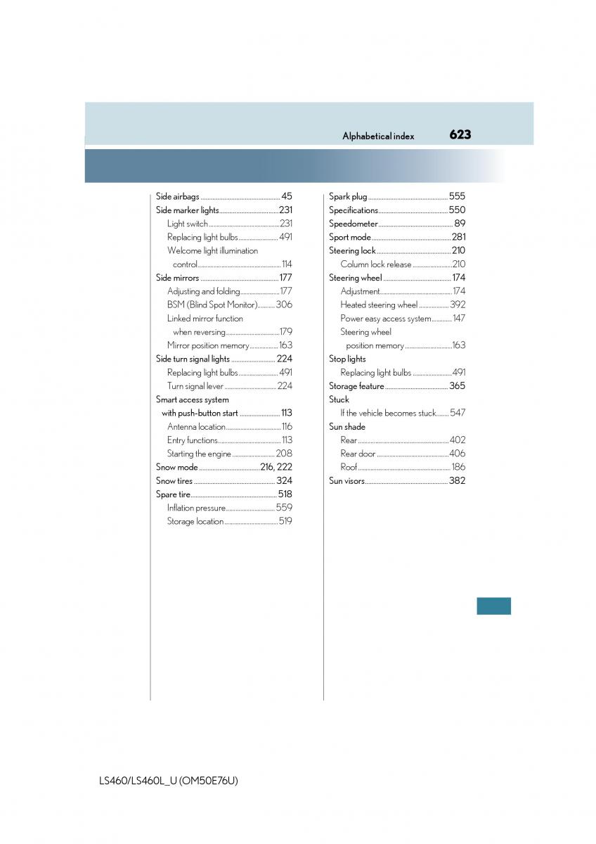 Lexus LS460 IV 4 owners manual / page 623