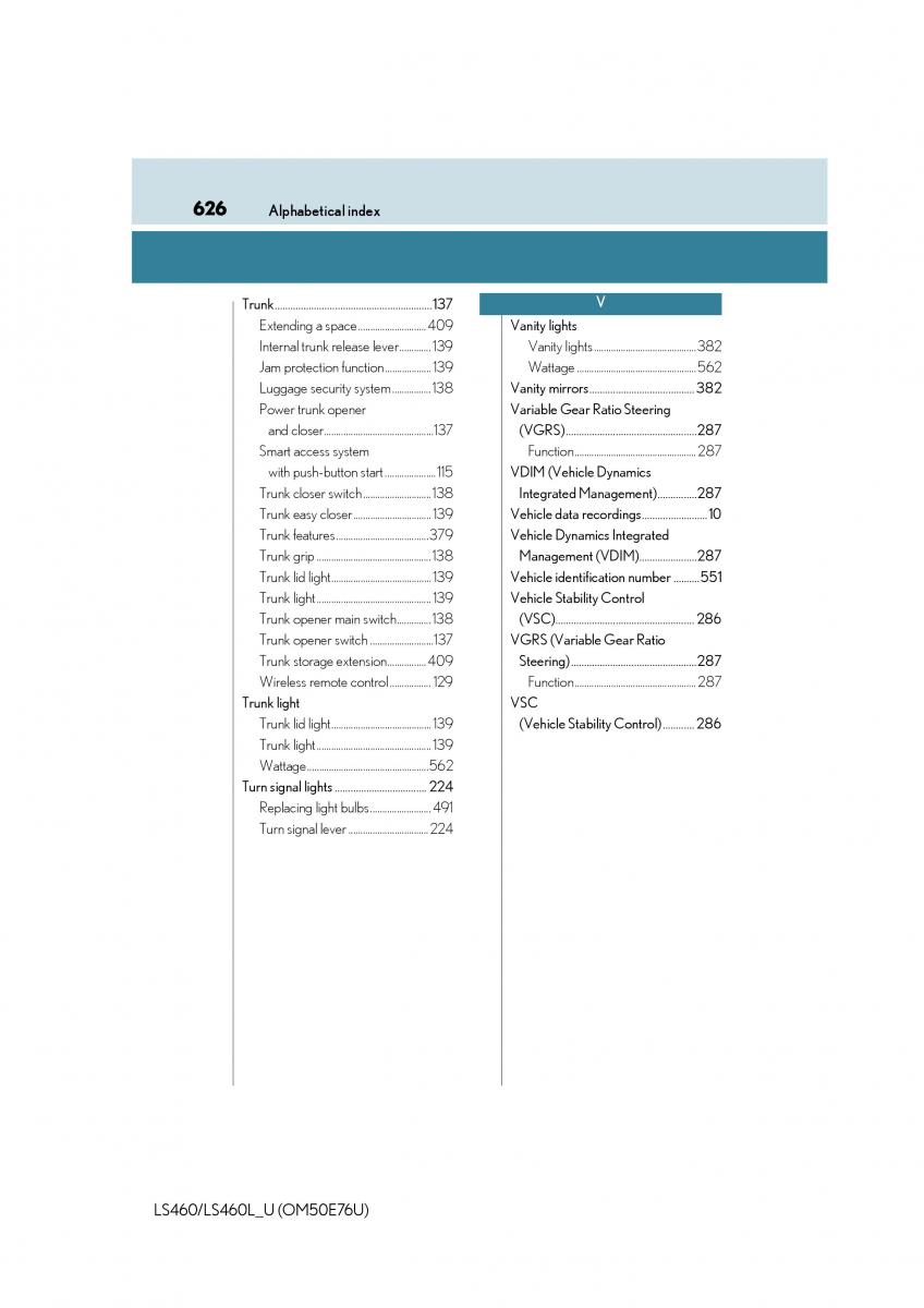 Lexus LS460 IV 4 owners manual / page 626