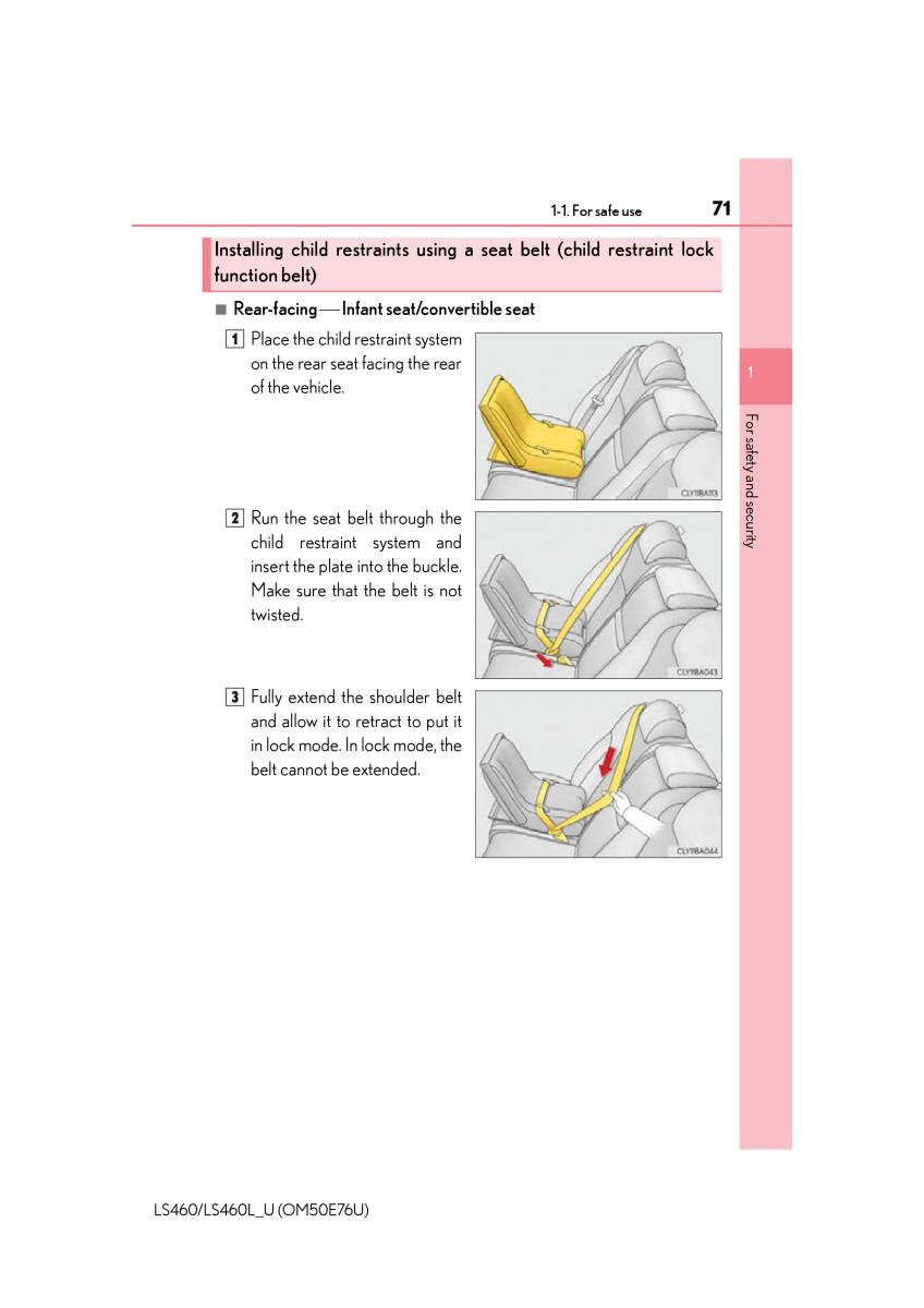 Lexus LS460 IV 4 owners manual / page 71